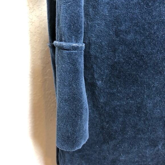 Cut loose navy blue velvet velour tunic top size Medium - Picture 13 of 14